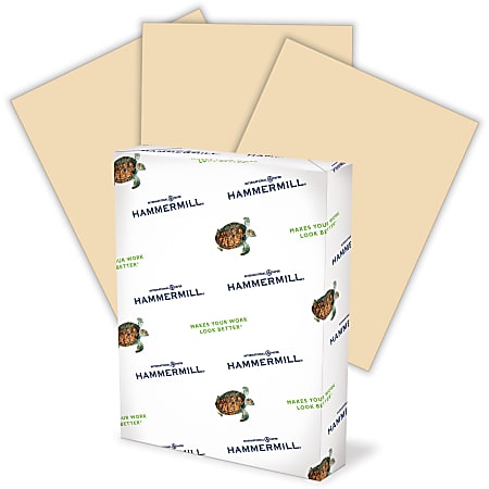 Hammermill® Multi-Use Color Copier Paper, Letter Size (8 1/2" x 11"), Case Of 5000 Sheets, 20 Lb, Tan