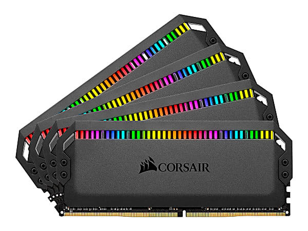 CORSAIR Dominator Platinum RGB - DDR4 - kit - 64 GB: 4 x 16 GB - DIMM 288-pin - 3466 MHz / PC4-27700 - CL16 - 1.35 V - unbuffered - non-ECC - black