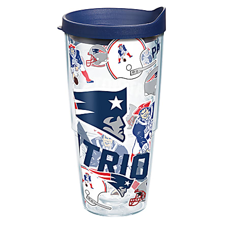 Tervis NFL All-Over Tumbler With Lid, 24 Oz, New England Patriots