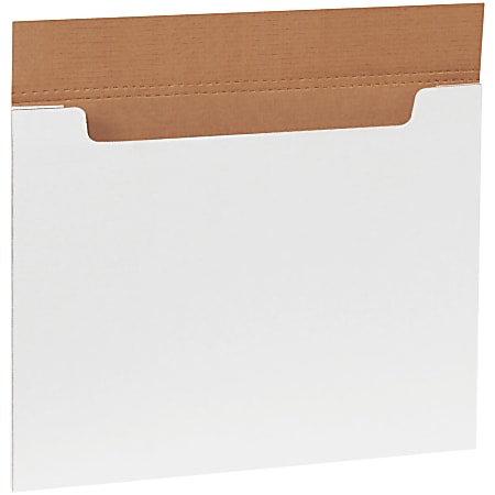 Partners Brand White Jumbo Fold-Over Mailers, 20" x 16" x 1/4", Pack Of 20