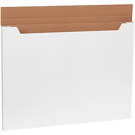Partners Brand White Jumbo Fold-Over Mailers, 30" x