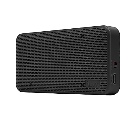 iLuv AudMINI Portable Bluetooth® Speaker, 3.23" x 5.83" x 1.2", Black