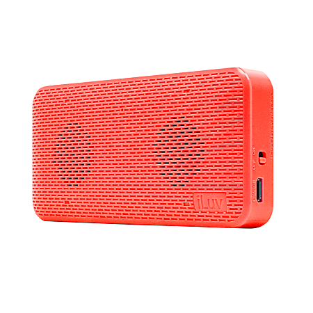 iLuv AudMINI Portable Bluetooth® Speaker, 3.23" x 5.83" x 1.2", Pink