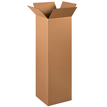 Partners Brand Tall Corrugated  Boxes, 12" x 12" x 40", Kraft, Pack Of 15