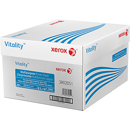 Xerox Vitality Multi Use Printer Copier Paper Legal Size 8 12 x 14 Ream Of  500 Sheets 92 U.S. Brightness 20 Lb FSC Certified White - Office Depot