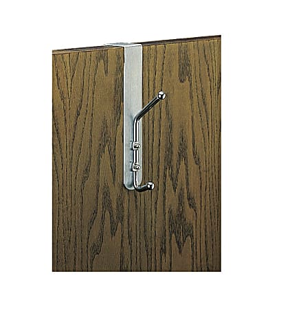 Safco® Over-The-Door Coat Hook, 8 1/2"H x 1 1/2"W x 4 1/4"D, Silver