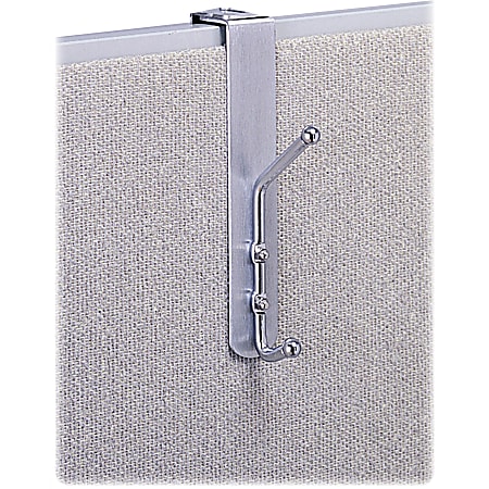 Safco Over The Panel Double Garment Coat Hook 8 12 H x 1 12 W x 4