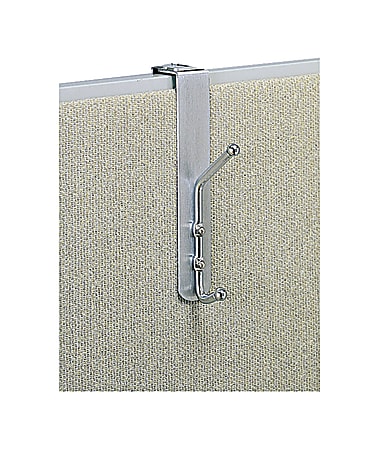 Safco Over The Panel Double Garment Coat Hook 8 12 H x 1 12 W x 4