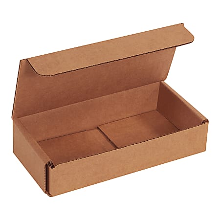 Partners Brand Corrugated Mailers, 1-1/4"H x 3-1/4"W x 6-1/2"D, Kraft, Bundle Of 50 Mailers