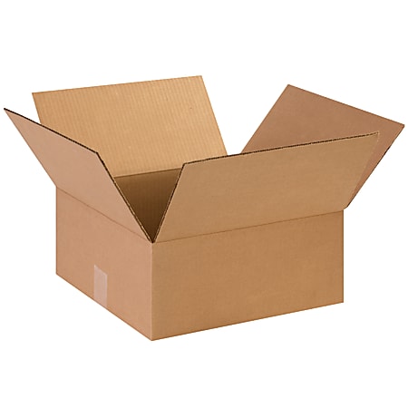 Partners Brand Flat Corrugated Boxes, 14" x 14" x 6", Kraft, Pack Of 25