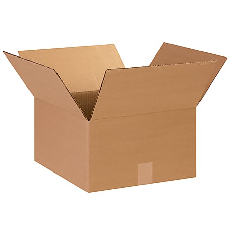 Partners Brand Corrugated Boxes, 14" x 14" x 8", Kraft, Pack Of 25