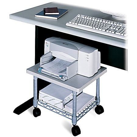 Safco 5206GR Underdesk Printer/Fax Stand, Gray