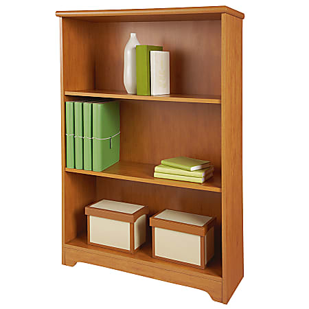 Realspace® Magellan Collection 3-Shelf Bookcase, Honey Maple