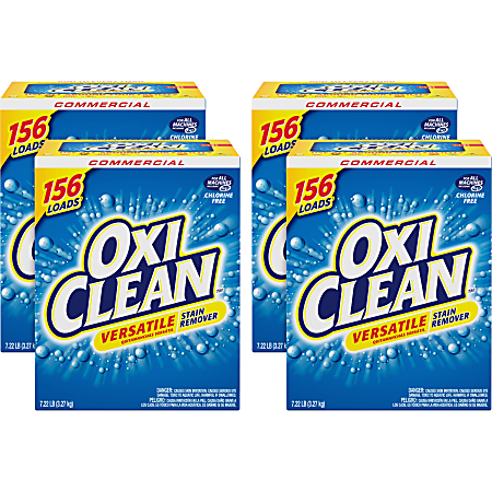 OxiClean Stain Remover Powder - Powder - 115.52 oz (7.22 lb) - 4 / Carton - Clear