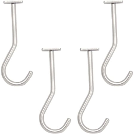 Range Kleen C60- Sliding Pot Rack Hooks- Chrome- Pack of 4 - Chrome - 4 / Pack