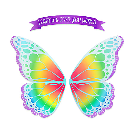 Office Depot® Brand Springtime Celebration Butterfly Backdrop, 45"H x 62"W, Multicolor