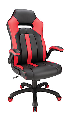 RS Gaming Leather High Back Gaming RedBlack - Office Depot