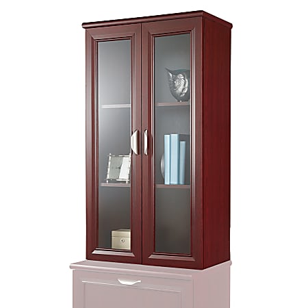 Realspace® Magellan 2-Shelf Hutch For Lateral File Cabinet, Classic Cherry