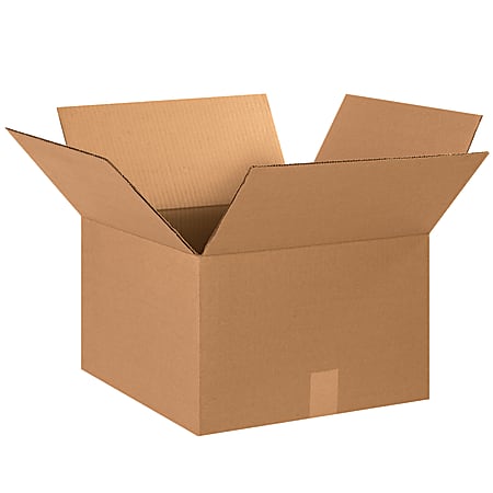 Partners Brand Corrugated Boxes, 15" x 15" x 10", Kraft, Pack Of 20