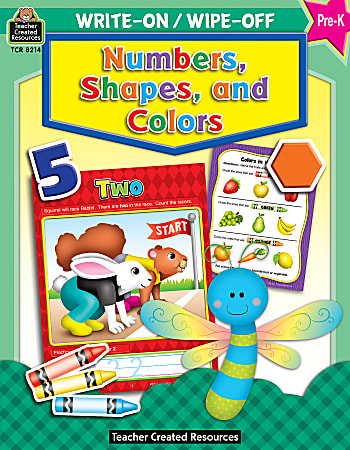 Teacher Created Resources Write-On/Wipe-Off Book, Numbers, Shapes And Colors, Preschool