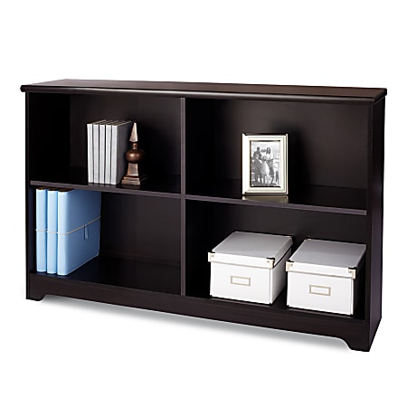 Realspace® Magellan 29"H 2-Shelf Sofa Bookcase, Espresso