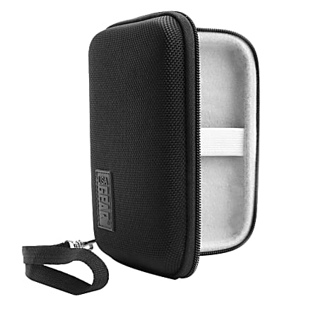 USA Gear® Portable Hardshell Case With Wrist Strap, 5.5"H x 3.5"W x 1.0"D, Black