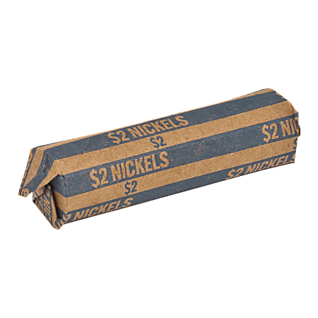 Sparco Flat Coin Wrappers - 1000 Wrap(s)Total $2.00 in 40 Coins of 5 Denomination - 60 lb Basis Weight - Kraft - Blue - 1000 / Box Sparco Flat Coin Wrappers - 1000 Wrap(s)Total $2.00 in 40 Coins of 5 Denomination - 60 lb Basis Weight - Kraft - Blue - 1000 / Box