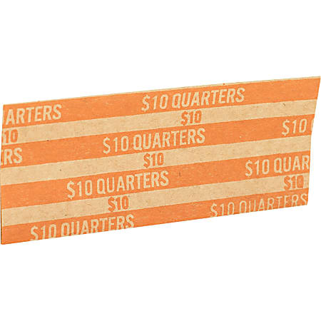 Sparco Flat Coin Wrappers - 1000 Wrap(s)Total $10 in 40 Coins of 25 Denomination - 60 lb Basis Weight - Kraft - Orange - 1000 / Pack Sparco Flat Coin Wrappers - 1000 Wrap(s)Total $10 in 40 Coins of 25 Denomination - 60 lb Basis Weight - Kraft - Orange - 1000 / Pack