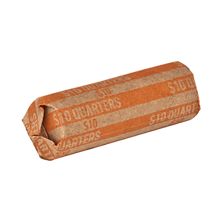 Sparco Flat Coin Wrappers - 1000 Wrap(s)Total $10 in 40 Coins of 25 Denomination - 60 lb Basis Weight - Kraft - Orange - 1000 / Pack Sparco Flat Coin Wrappers - 1000 Wrap(s)Total $10 in 40 Coins of 25 Denomination - 60 lb Basis Weight - Kraft - Orange - 1000 / Pack