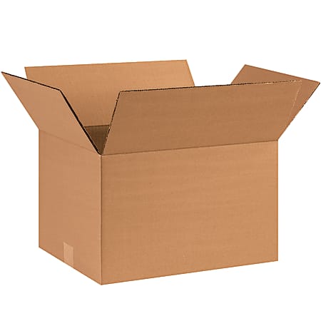 Partners Brand Corrugated Boxes, 16" x 12" x 10", Kraft, Pack Of 25