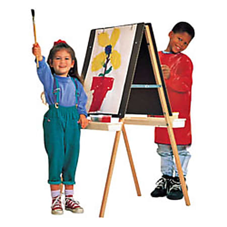 Quartet® Double-Panel Easel Stand, Dark Brown