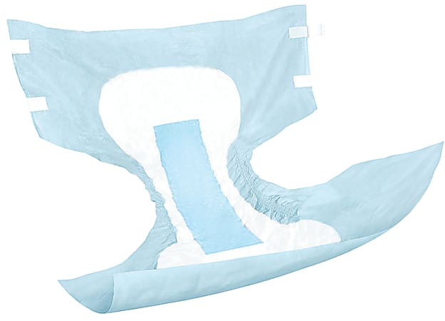 Protection Plus Contoured Adult Briefs, Large, 45 - 58", Blue, 18 Briefs Per Bag, Case Of 4 Bags