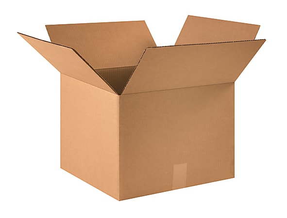 Partners Brand Corrugated Boxes, 16" x 16" x 12", Kraft, Pack Of 25