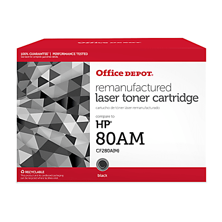 Office Depot® Remanufactured Black Toner Cartridge Replacement For HP 80AM