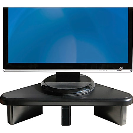 DAC Stax Ergonomic Height Adjustable Corner Monitor Riser - 66 lb Load Capacity - Flat Panel Display Type Supported19.8" Width - Desktop - Black