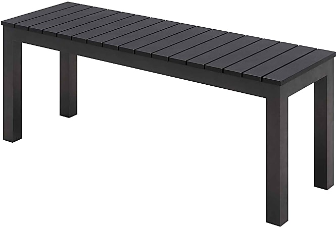 KFI Studios Eveleen Outdoor Bench, Black