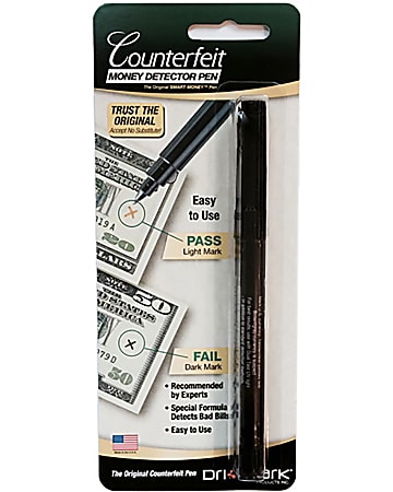 Dri-Mark® U.S. Counterfeit Money Detector Pen, Black