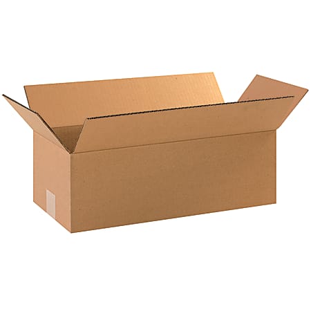 Partners Brand Long Boxes, 18"L x 8"H x 6"W, Kraft, Pack Of 25