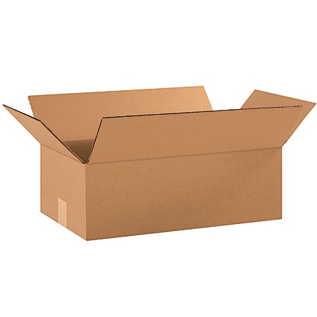 Partners Brand Corrugated Boxes, 18" x 10" x 6", Kraft, Pack Of 25