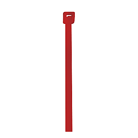 Partners Brand Colored Cable Ties, 18 Lb, 4", Red, Case Of 1,000 Ties