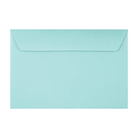 LUX Booklet 6" x 9" Envelopes, Peel & Press Closure, Seafoam, Pack Of 500