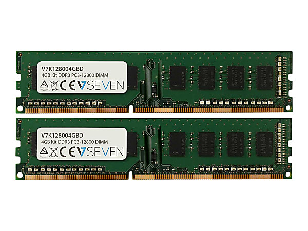 V7 - DDR3 - kit - 4 GB: 2 x 2 GB - DIMM 240-pin - 1600 MHz / PC3-12800 - CL11 - unbuffered - non-ECC