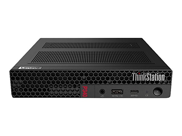 Lenovo ThinkStation P340 30DF0019US Workstation - 1 x Intel Hexa-core 6 Core i5-10500T 2.30 GHz - 16 GB DDR4 SDRAM RAM - 256 GB SSD - Tiny - Raven Black - Windows 10 Pro 64-bitNVIDIA Quadro P620 2 GB Graphics - Ethernet