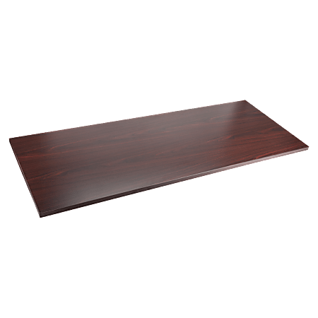 Lorell® Quadro Sit-To-Stand Laminate Table Top, 72"W x 24"D, Mahogany