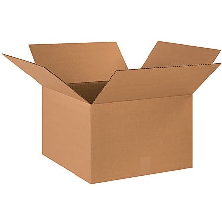 Partners Brand Corrugated Boxes, 18" x 18" x 12", Kraft, Pack Of 20