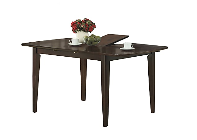 Monarch Specialties Arya Dining Table, 30"H x 60"W x 35-1/2"D, Cappuccino