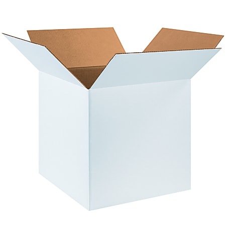 Office Depot® Brand White Corrugated Cartons, 18" x 18" x 18", Pack Of 20
