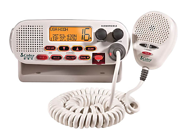 Cobra MR F45 Marine Radio - VHF - 3 Marine / 10 Weather / 16/9 Instant - 25 W - Fixed Mount