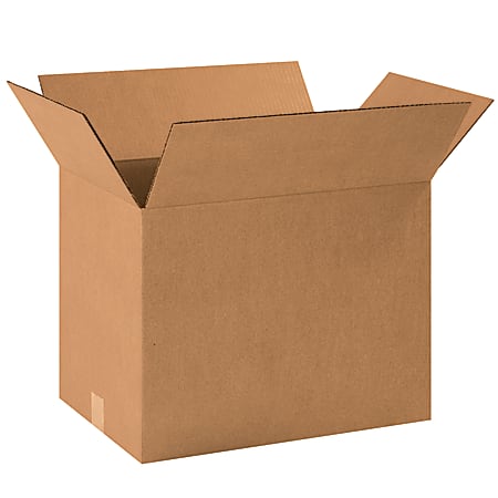 Partners Brand Corrugated Boxes, 18 1/2" x 12 1/2" x 14", Kraft, Pack Of 20