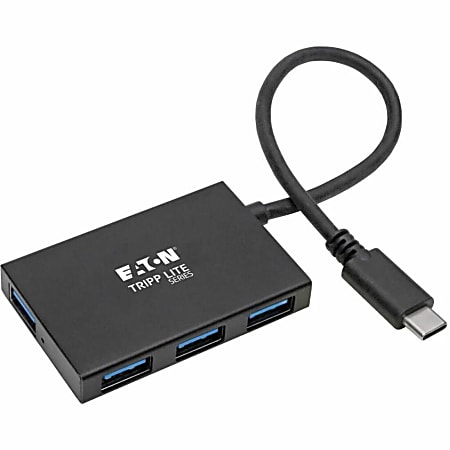 Eaton Tripp Lite series USB C Hub 4-Port USB-A Compact USB 3.1 Gen 1 Portable Aluminum Housing Thunderbolt 3 Compatible 5 Gbps - U4600044AAL